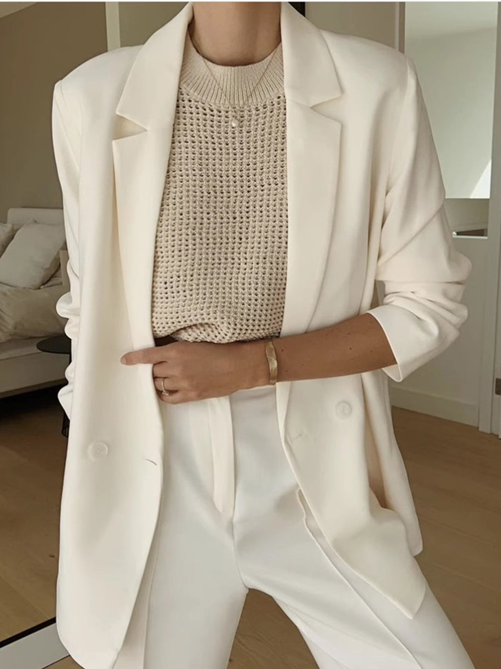 Knit Tank Top with Hollow Detailing