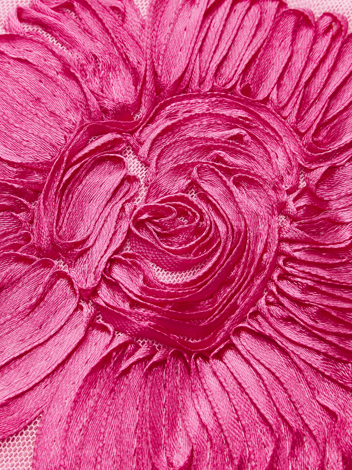 Floral Embroidered Mesh Mini Dress