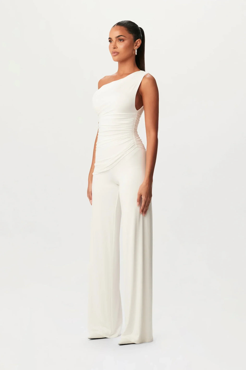 Asymmetrical Off Shoulder Top and Trousers Set