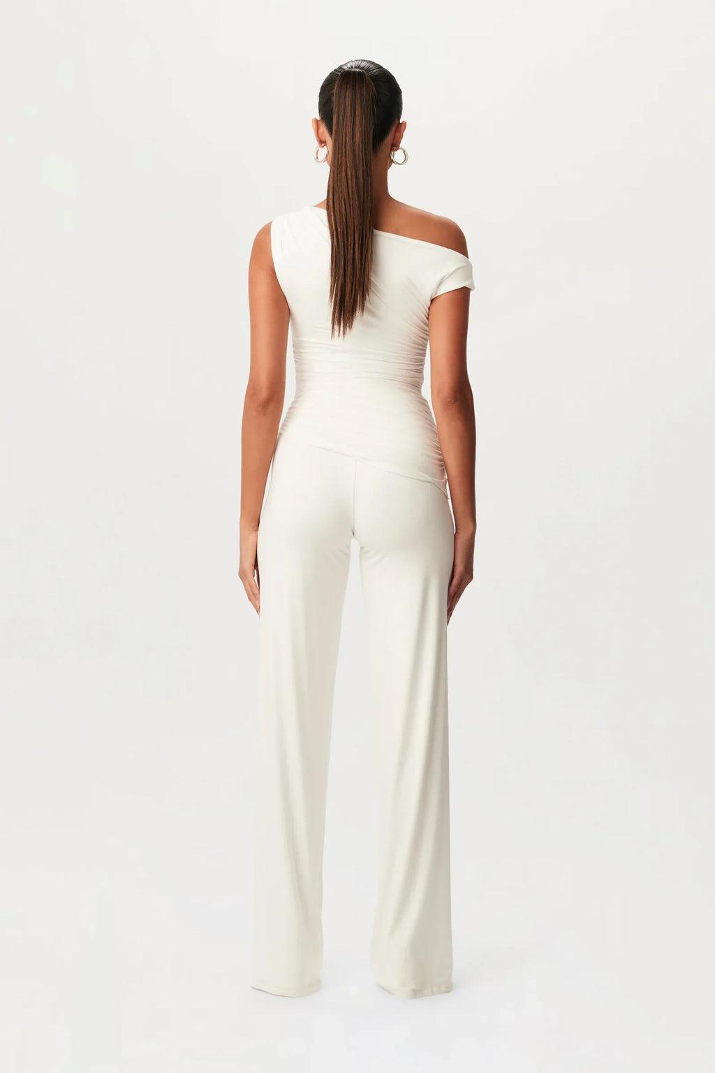Asymmetrical Off Shoulder Top and Trousers Set