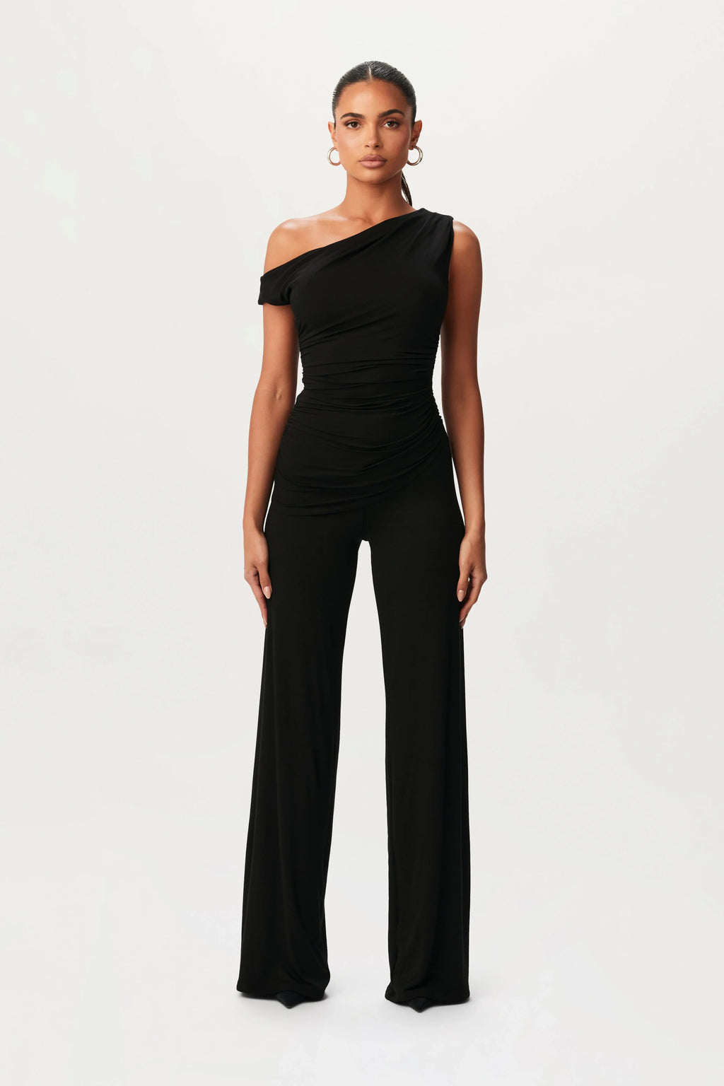 Asymmetrical Off Shoulder Top and Trousers Set