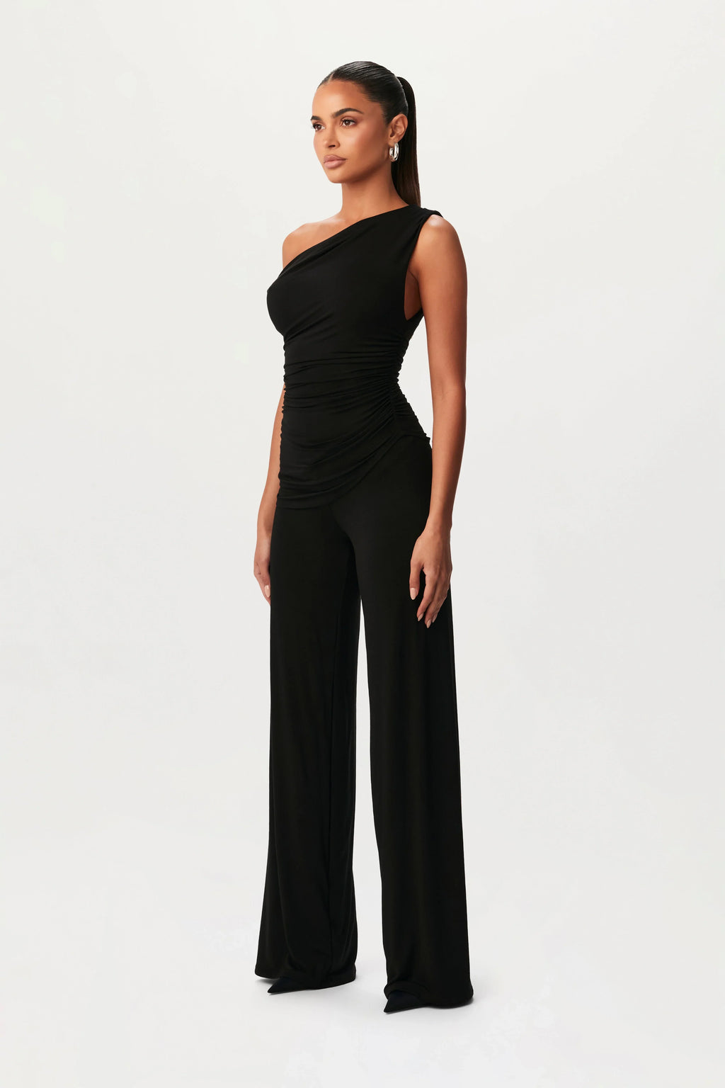 Asymmetrical Off Shoulder Top and Trousers Set