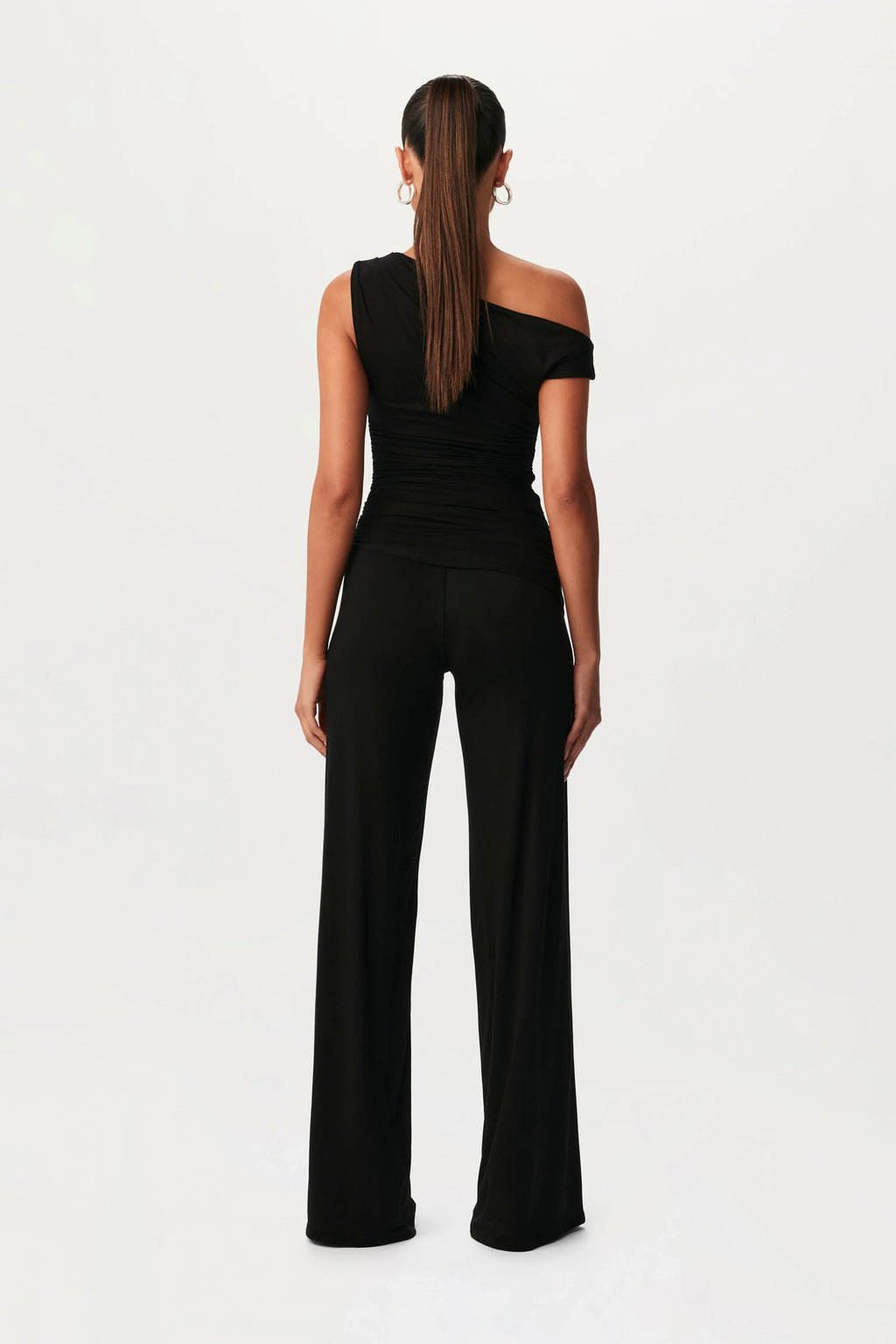Asymmetrical Off Shoulder Top and Trousers Set
