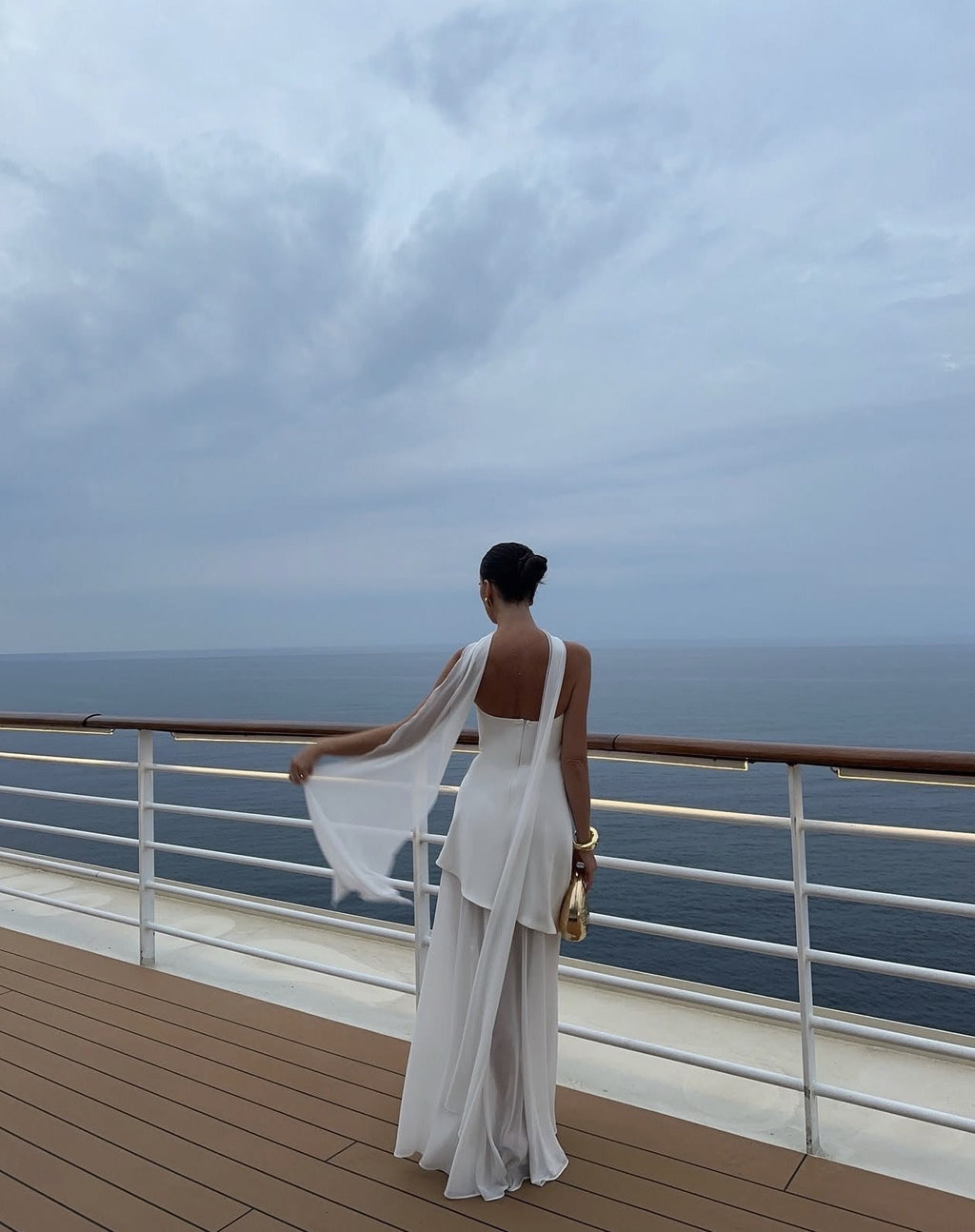 Asymmetrical Strapless Maxi Dress