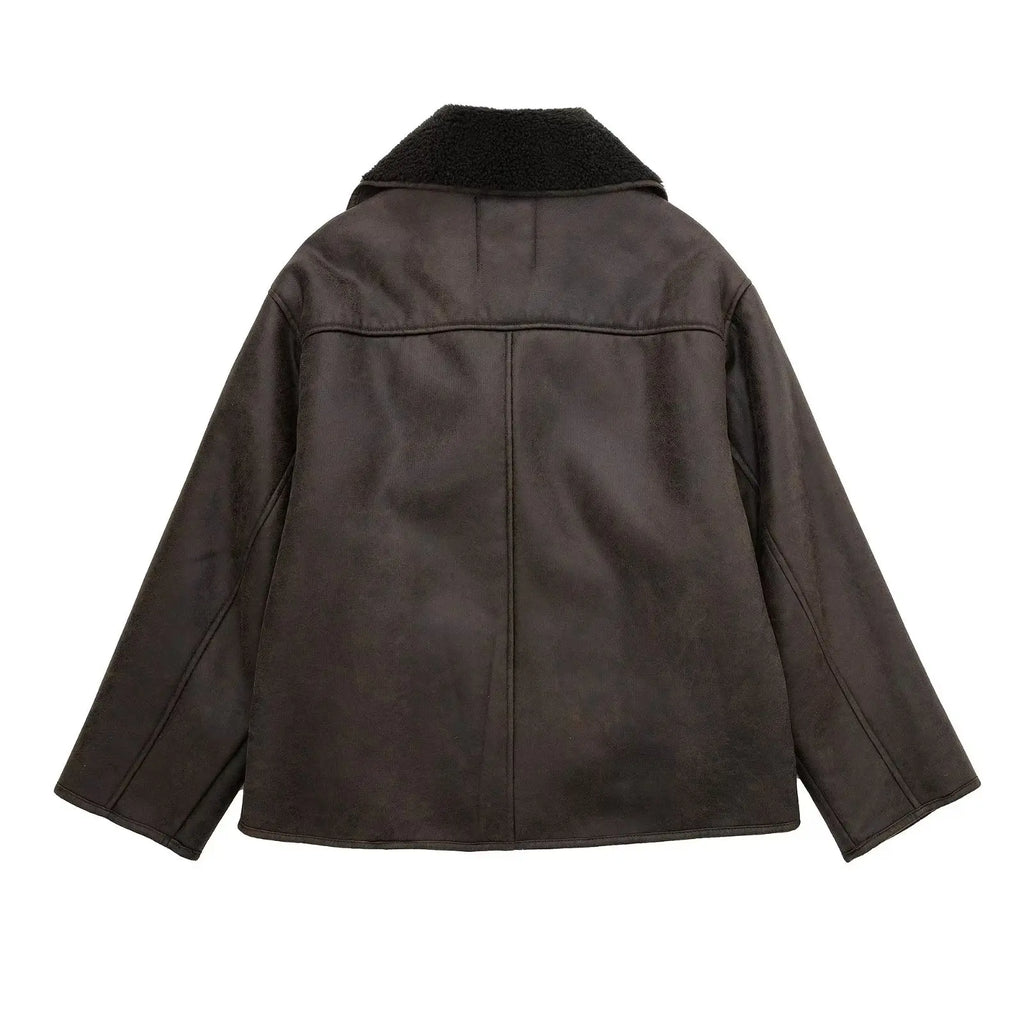 Women’s Faux-Shearling Moto Jacket